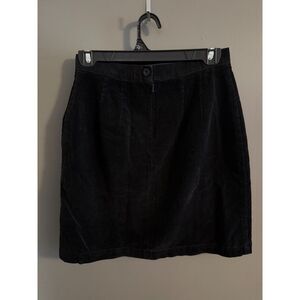 Liz Clairborne Lizsport Black Corduroy Skirt Women Size 4